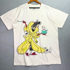 Vintage 90s Disney Cruella de Vil Graphic Tee Made in USA Single Stitch Rare